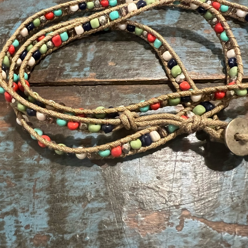 BOHO Leather Beaded Wrap Bracelet